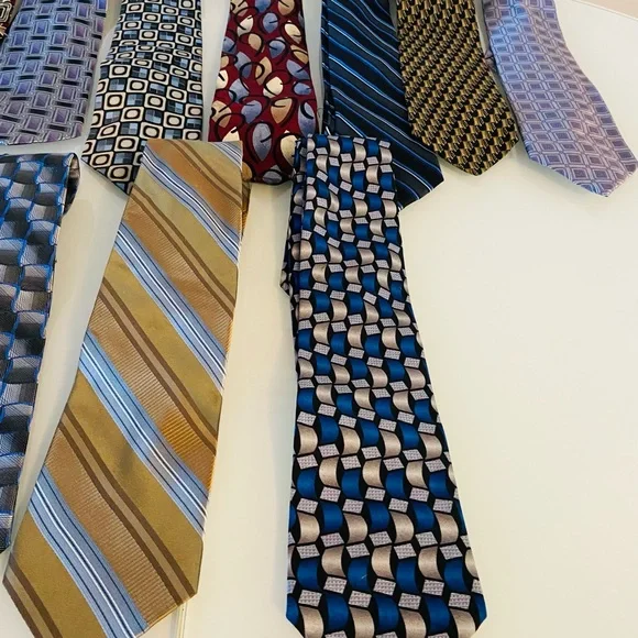 Vintage Silk Tie Bundle Lot Reed Mulberry Platinum Fabio